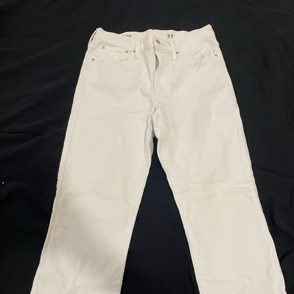 Women’s white J Crew boyfriend slim jeans size 27 new without tags